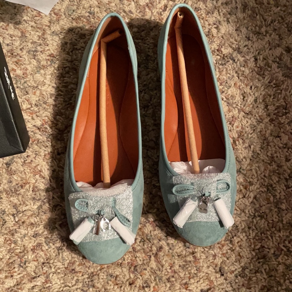 Brand New Coach Aquamarine Flats
